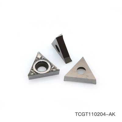 TCGT110204-AK धातुई सिल्वर सीएनसी मशीन एल्युमिनियम टर्निंग इंसर्ट