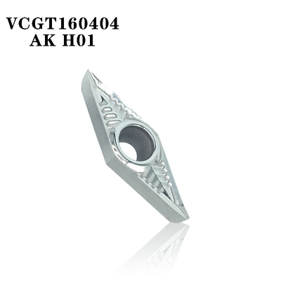 درج کاربید تراش فلزی VCGT160404-AK H10F برای آلومینیوم بدون پوشش
